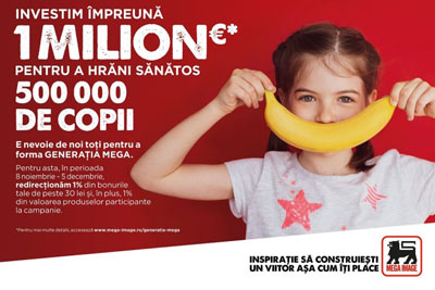 Mega Image investește un milion de euro în educarea copiilor privind alimentația sănătoasă