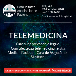 Telemedicina: subiectul celei de-a treia întâlniri digitale a Comunității Asociațiilor de Pacienți – Caspa.ro