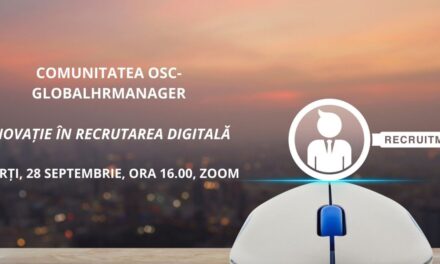 Inovația în recrutarea digitală este tema întâlnirii din luna septembrie a Comunității OSC-HRManager
