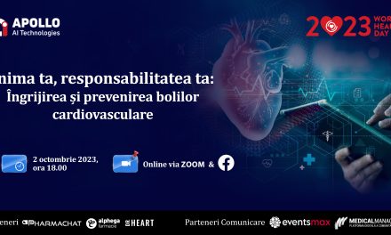 ”Inima ta, responsabilitatea ta”: webinarul dedicat sănătății inimii are loc online pe 2 octombrie