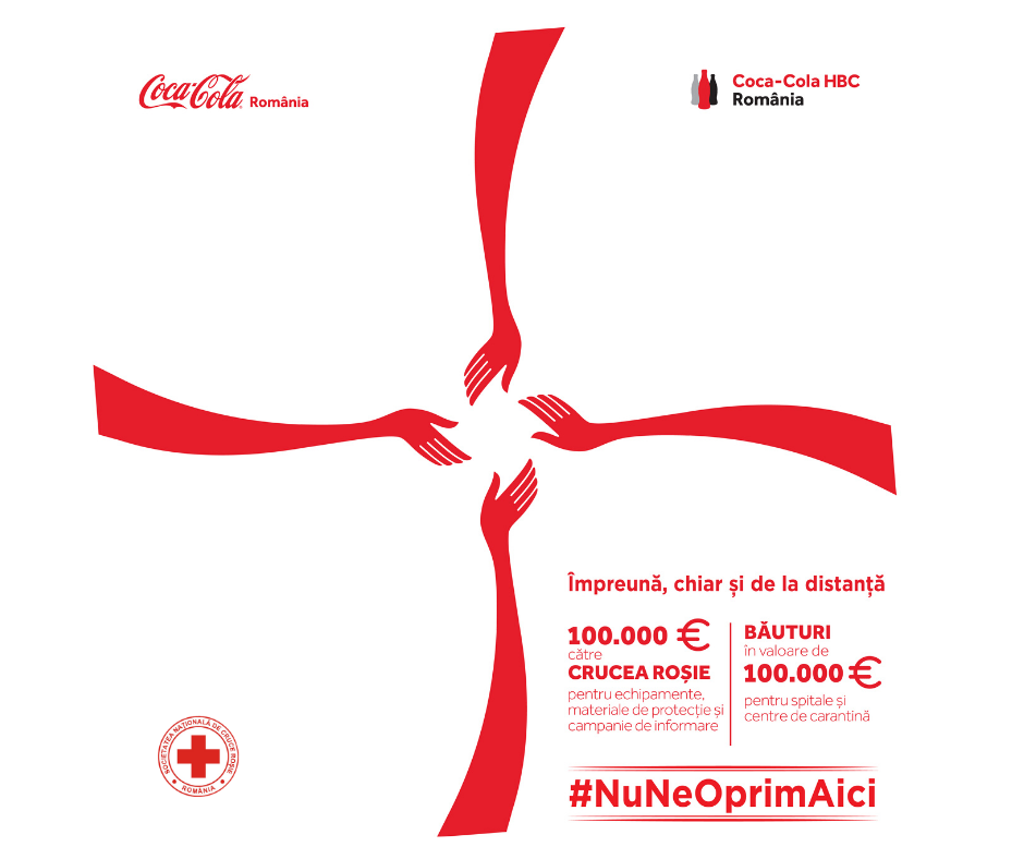 Coca-Cola în Romania donează bani şi băuturi în valoare totală de 200.000 de euro