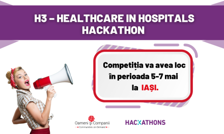H3 – Healthcare In Hospitals Hackathon va avea loc la Iași și online, între 5 și 7 mai